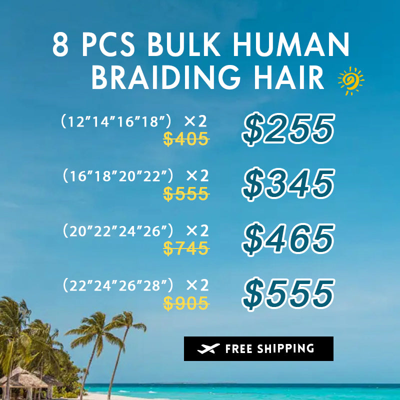 Bundle Deals | Bulk Human Braiding Hair 8 Pieces For Sale