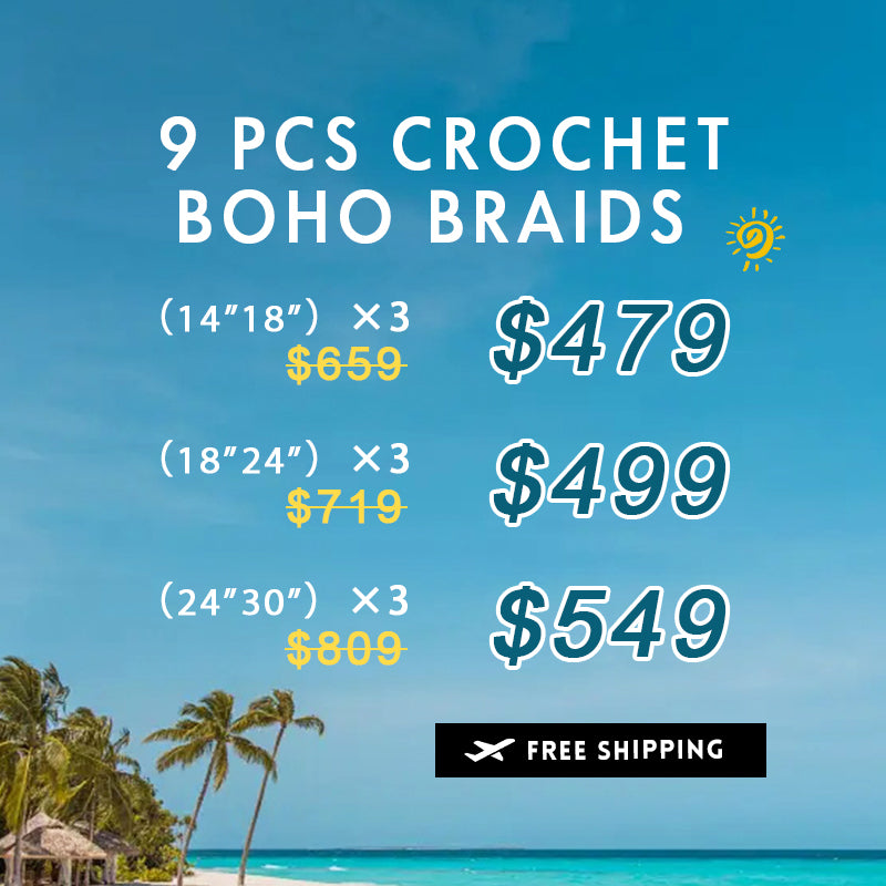 Bundle Deals | Crochet Boho Braids 6 Pieces For Sale