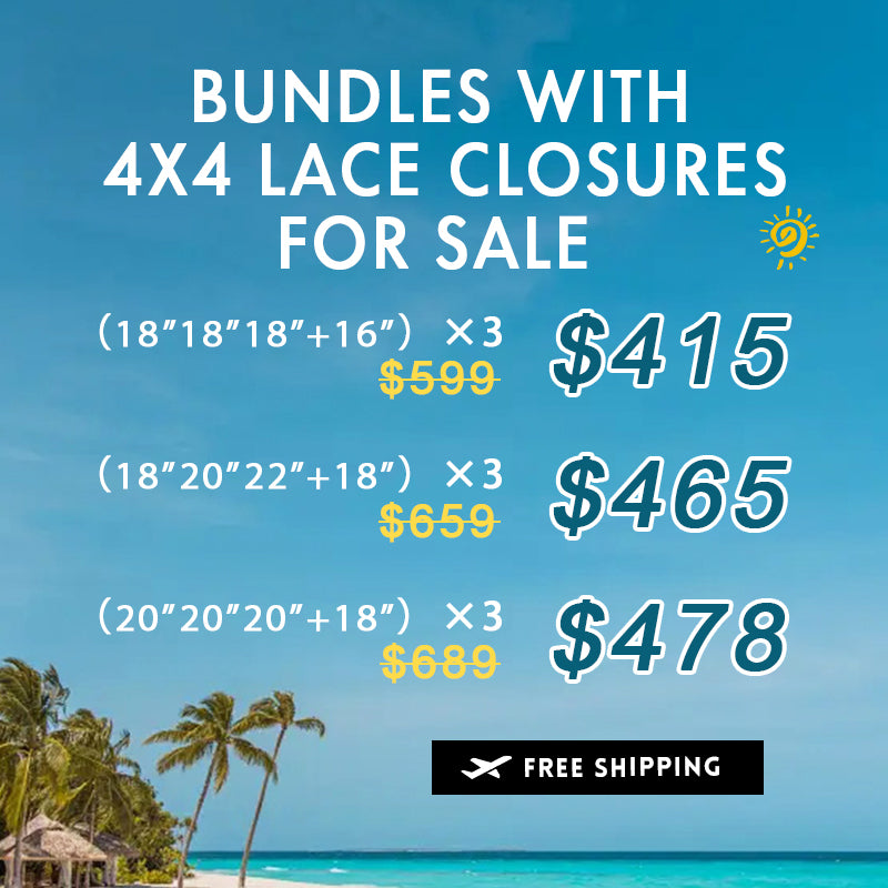 Bundle Deals | Bundles with 4x4 Lace Closures For Sale