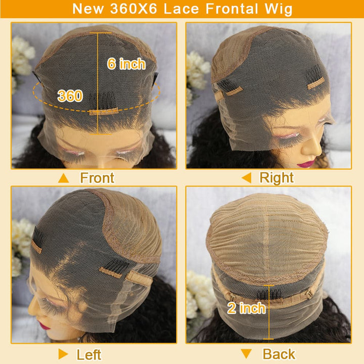 NEW Pre Plucked Silky Straight Ombre #1BT99J 360x6 Lace Frontal Wig BWT-99