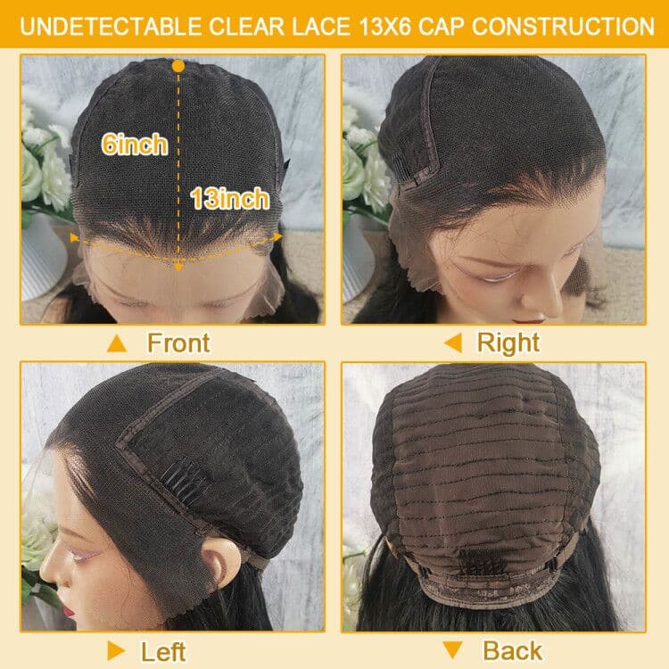 3 In 1 Wig Undetectable Clear Lace Melt Skin 13x6 Lace Front Wig HD3IN1