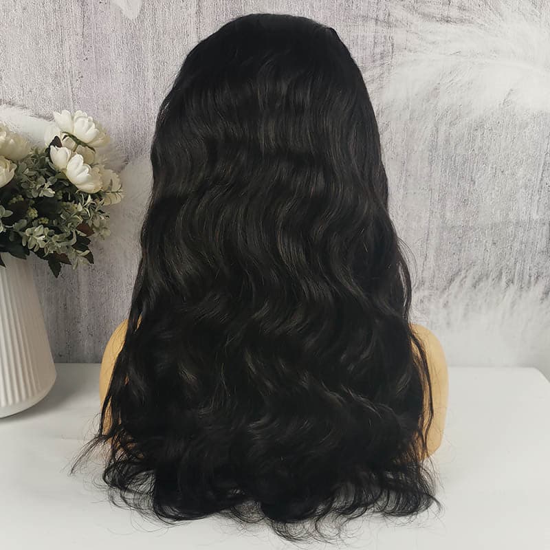 jet black hair lace front wig