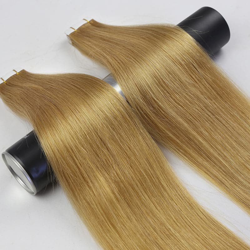 TAPE IN HAIR EXTENSION Silky Straight Human Hair #27 Color
