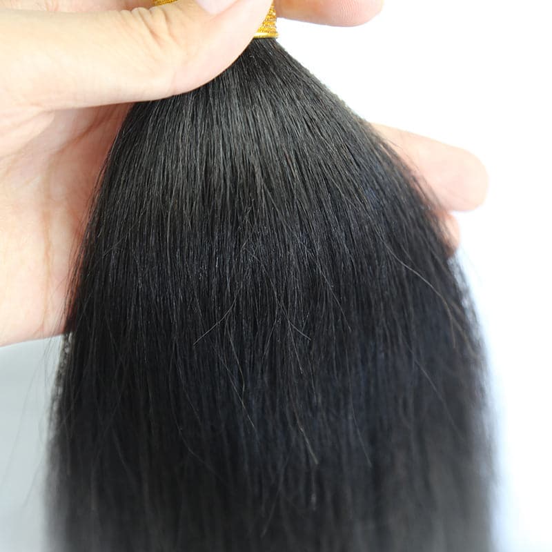 Micro Loop HAIR EXTENSION Light Yaki Straight Human Hair