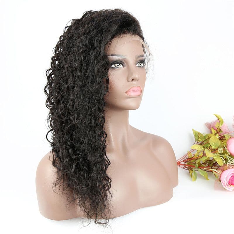 Pre Plucked Deep Curly 360 Lace Frontal Wig 7