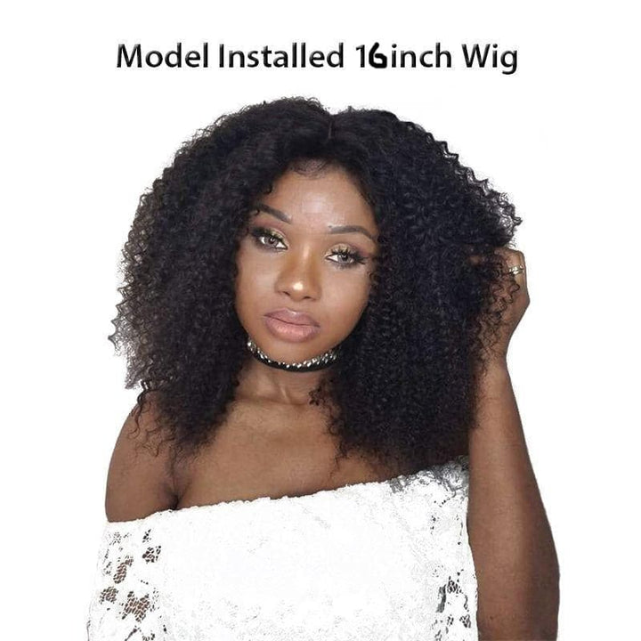 Transparent Lace Kinky Curly 13x4 Lace Front BOB Wig OBBK-1