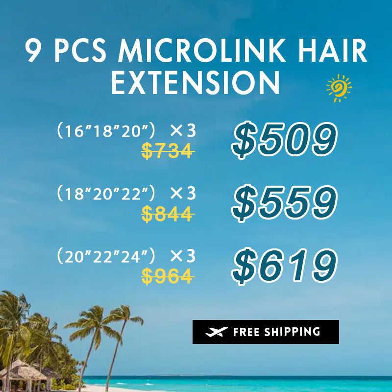 Bundle Deals | Microlink Hair Extensions 9 Pieces