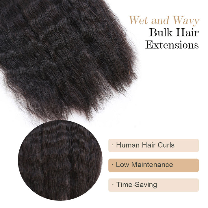 Wet and Wavy Super Bulk Human Hair for Braiding