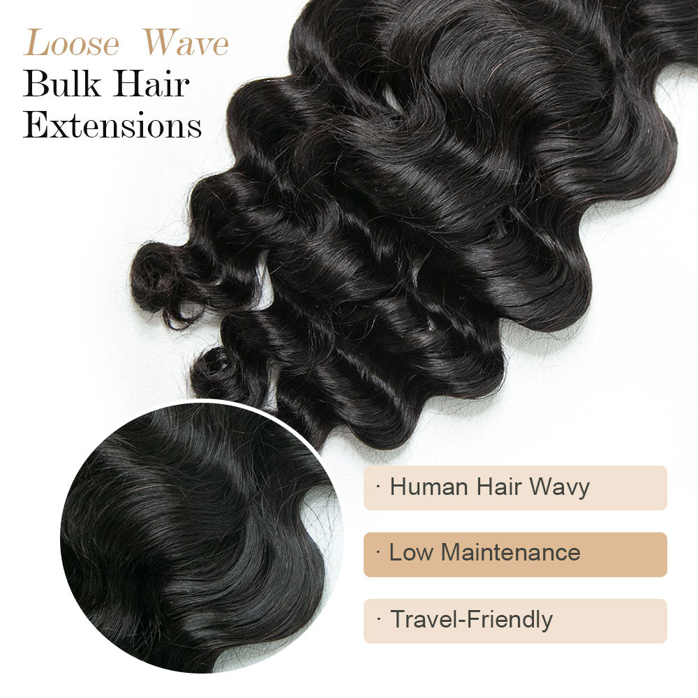 Bulk Human Hair For Braiding Loose Wave