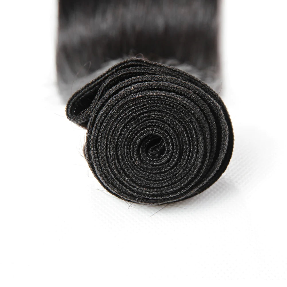 Bundles With 2x6 HD Lace Closure Silk Straight Human Hair