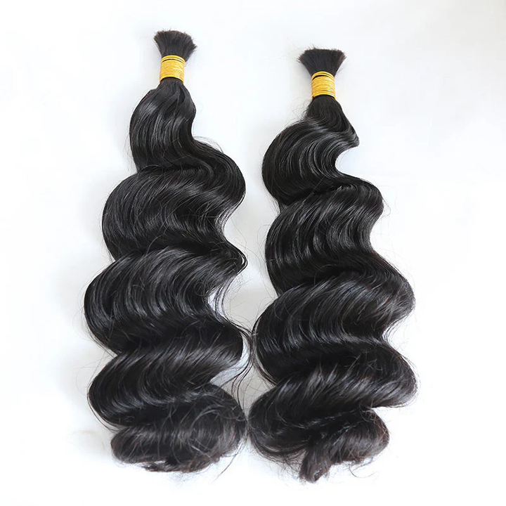 1 Bundles Double Drawn Color 8 Loose Wave Inches