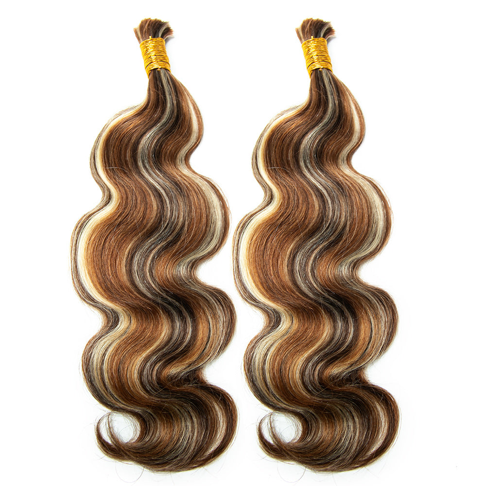 Bulk Human Hair For Braiding Blend #4/30/613 Body Wave