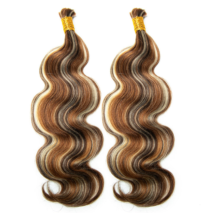 Bulk Human Hair For Braiding Blend #4/30/613 Body Wave
