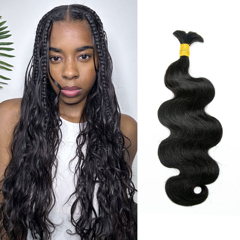 Boho knotless braids with double drown human hair