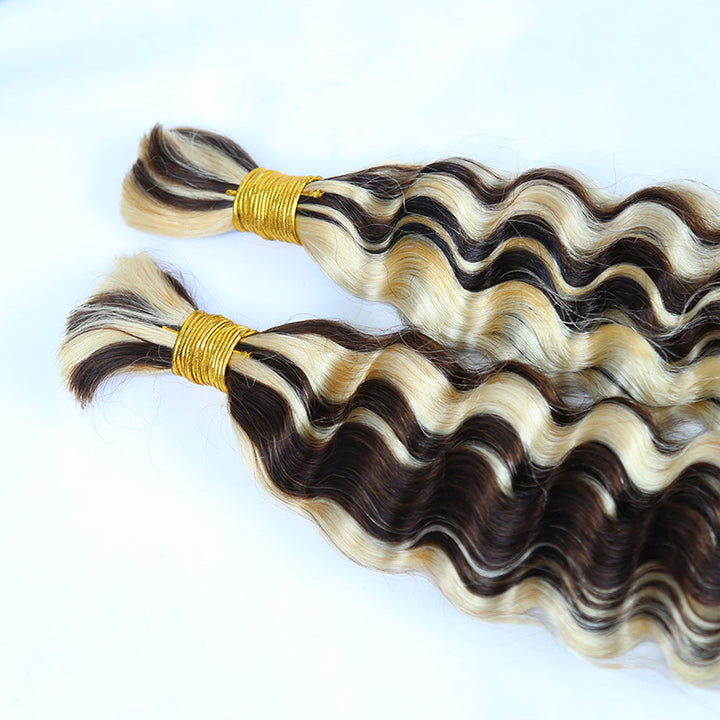 Piano color bulk human hair for braiding