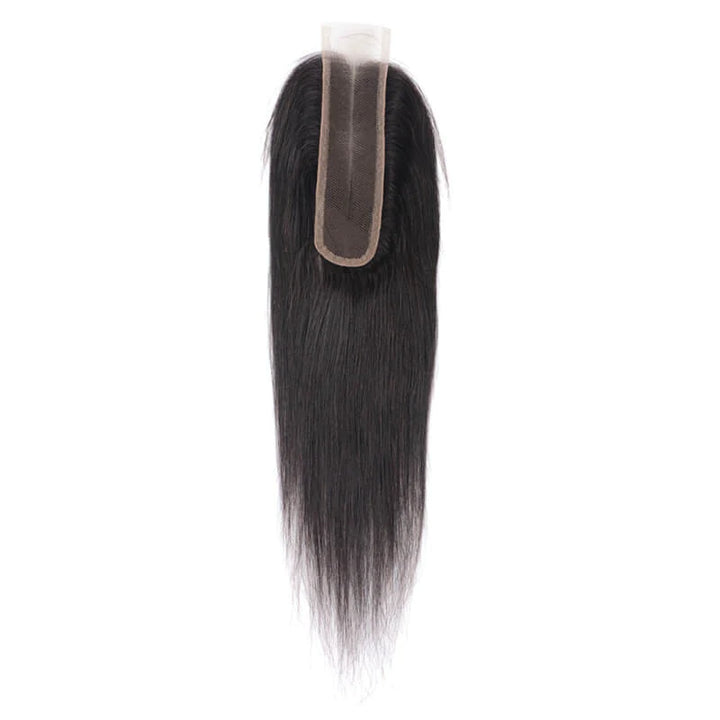 Bundles With 2x6 HD Lace Closure Silk Straight Human Hair