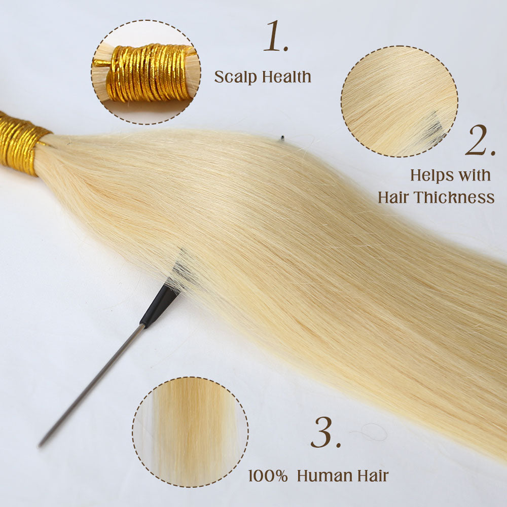 Bulk Human Hair For Braiding 613 Silk Straight 12 1 Bundle 100 Grams 613 Color