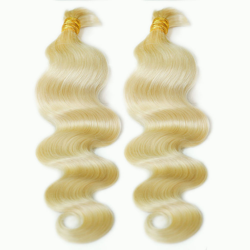 Bulk Human Hair For Braiding #613 Body Wave