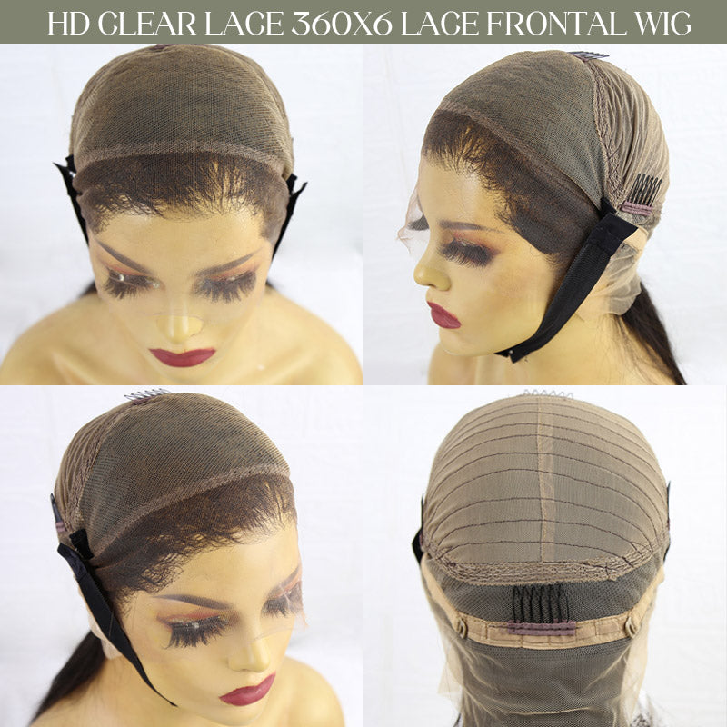 New Pre Plucked Tight Kinky Curly 360 HD Lace Frontal Wig PWK-4