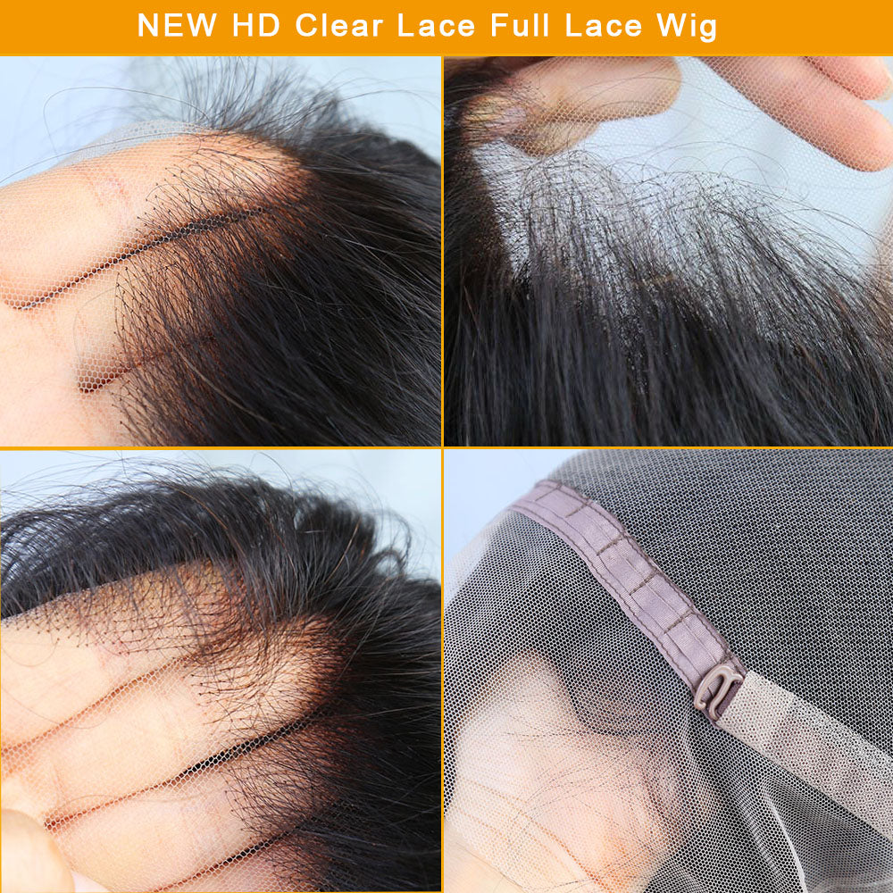 Pre Plucked Blunt Cut Bob Silky Straight Full HD Lace Wig Human Hair OBDT-1