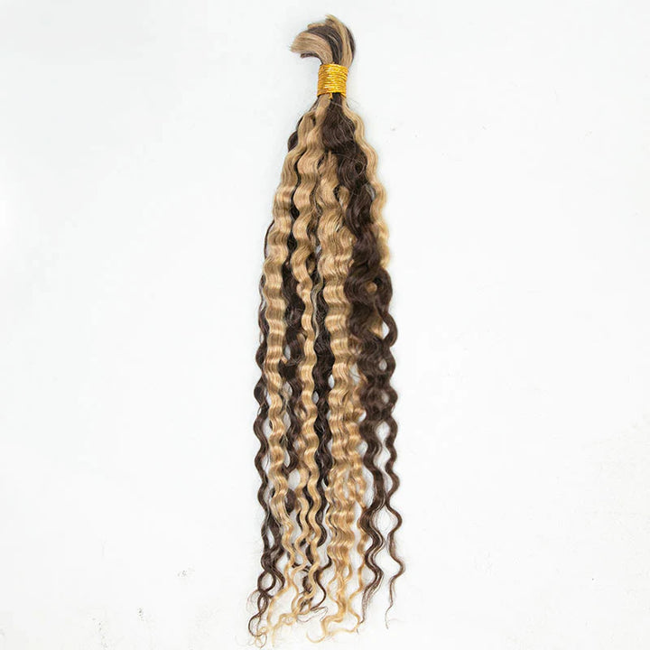 Wholesale-Colored Water Wave Bulk Human Braiding Hair