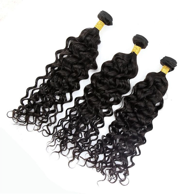 Bundles With 2x6 HD Lace Closure Deep Curly Human Hair