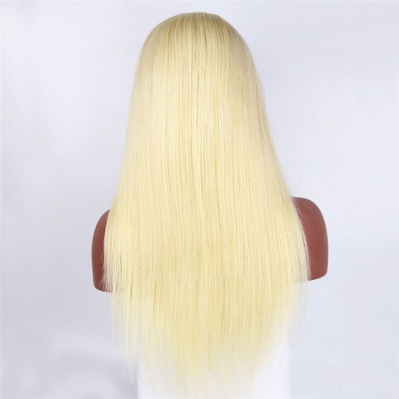 Bundles With 2x6 HD Lace Closure 613 Color Silk Straight Human Hair