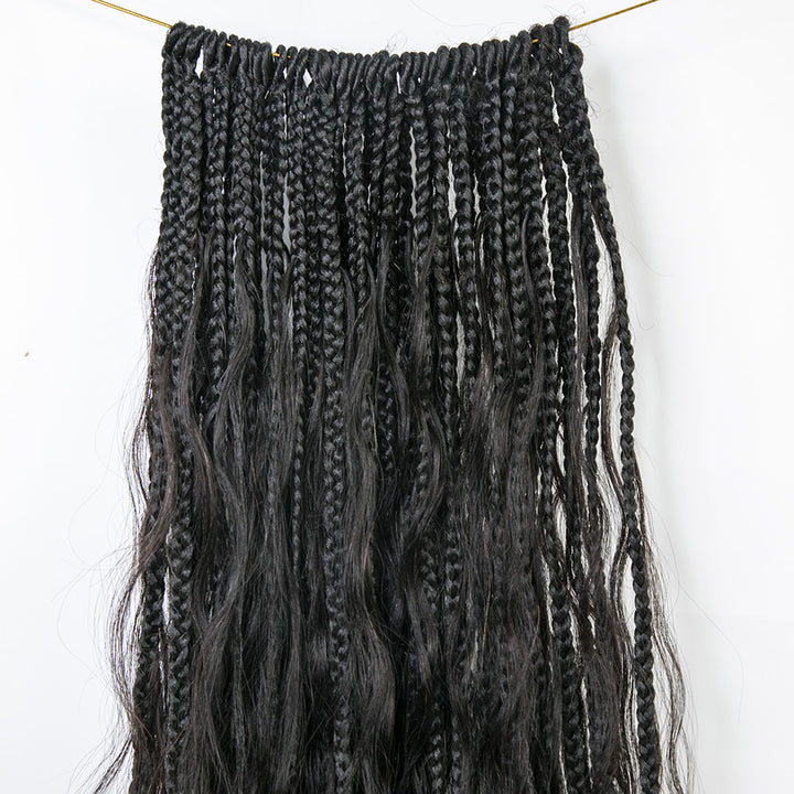 crochet boho braids with human hair curls