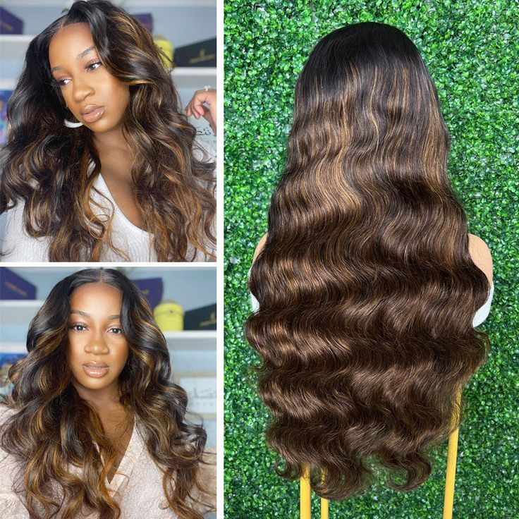 U Part Wig Ombre Colored Body Wave Human Hair UBW2