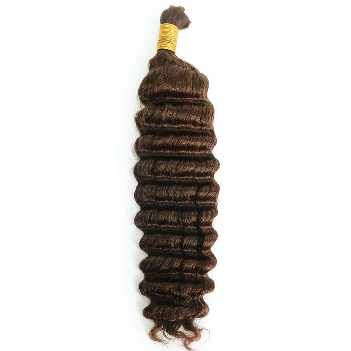Bulk Human Hair For Braiding #4 Deep Wave