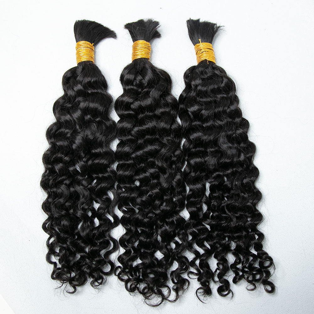 goddess braids with water wave hair