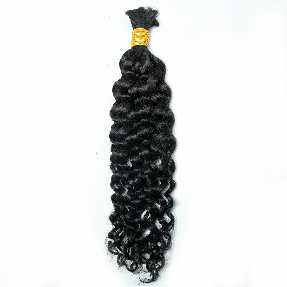 goddess braids with water wave hair