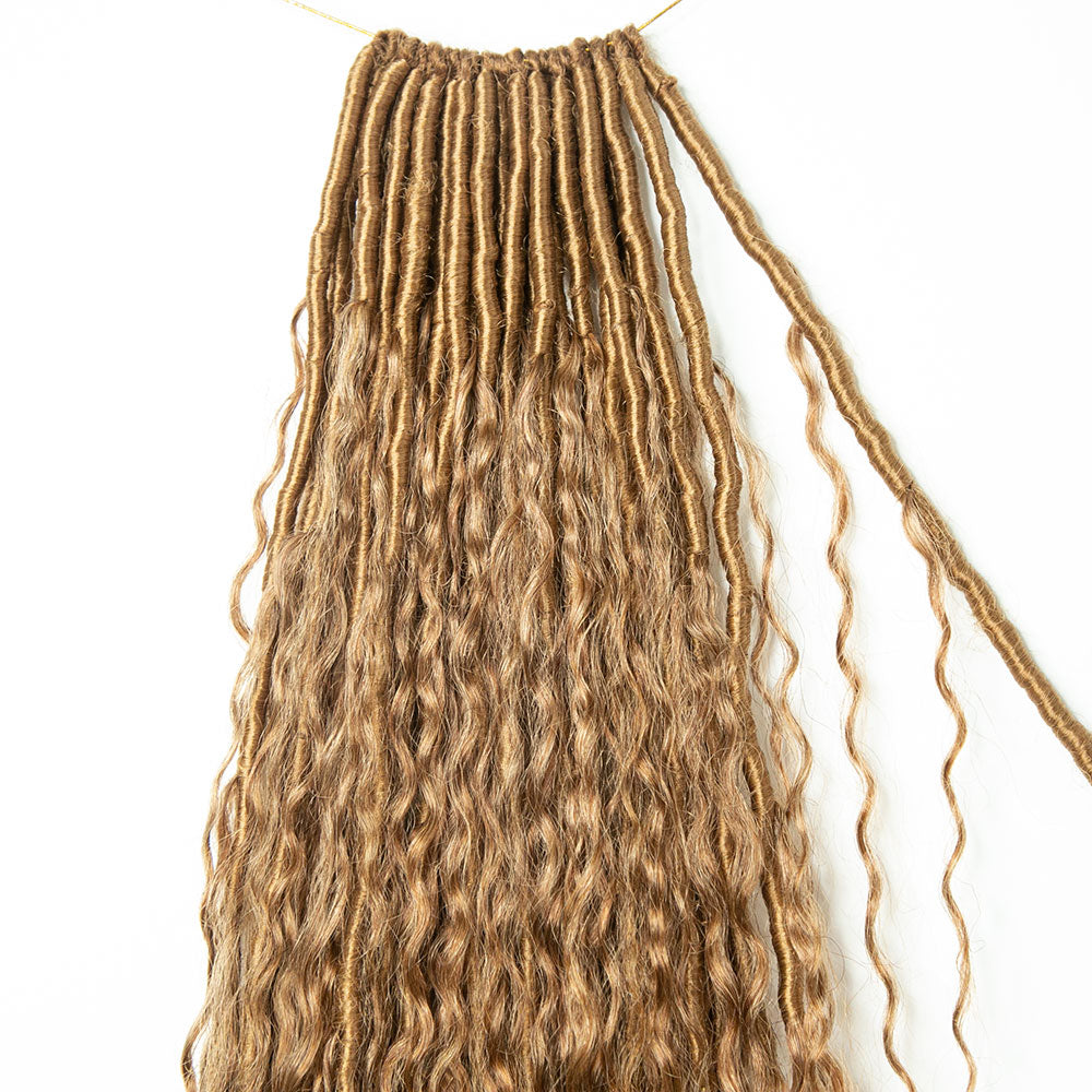EAYON Boho Faux Locs Crochet Hair With Curly Ends  #27 Color