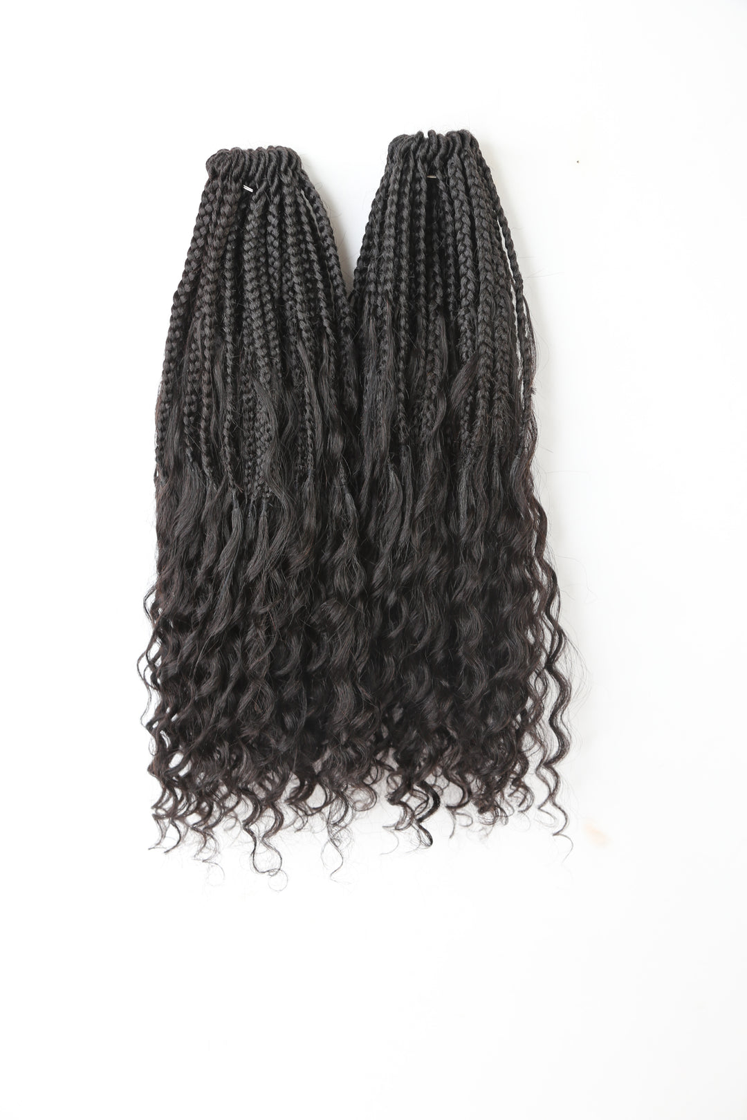 Pre-Looped Crochet Box Braids Human Hair Curls 14 Inch