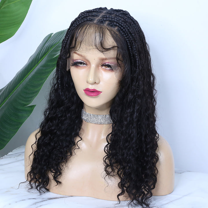 20 Inch Full Diamond Lace Crochet Knotless Bohemian Braided Wig