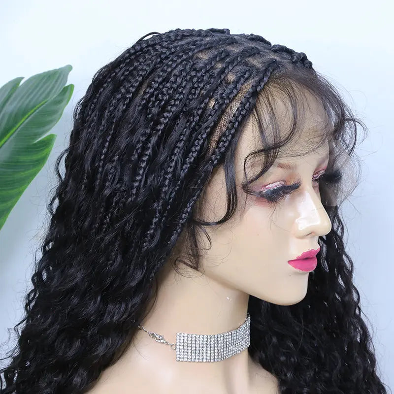 20 Inch Full Diamond Transparent Lace Crochet Knotless Bohemian Braide ...