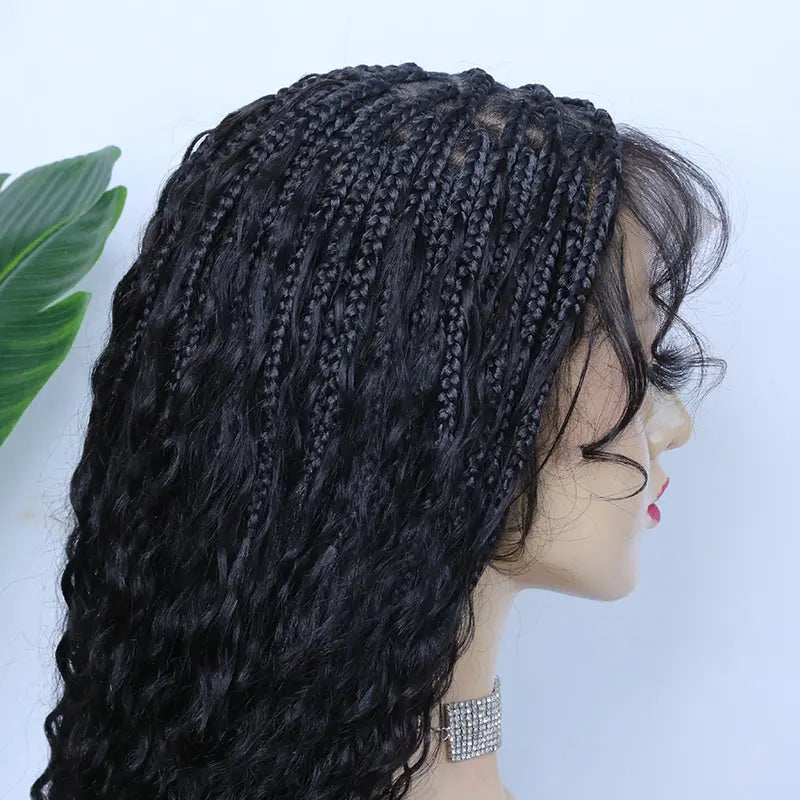 20 Inch Full Diamond Transparent Lace Crochet Knotless Bohemian Braide ...