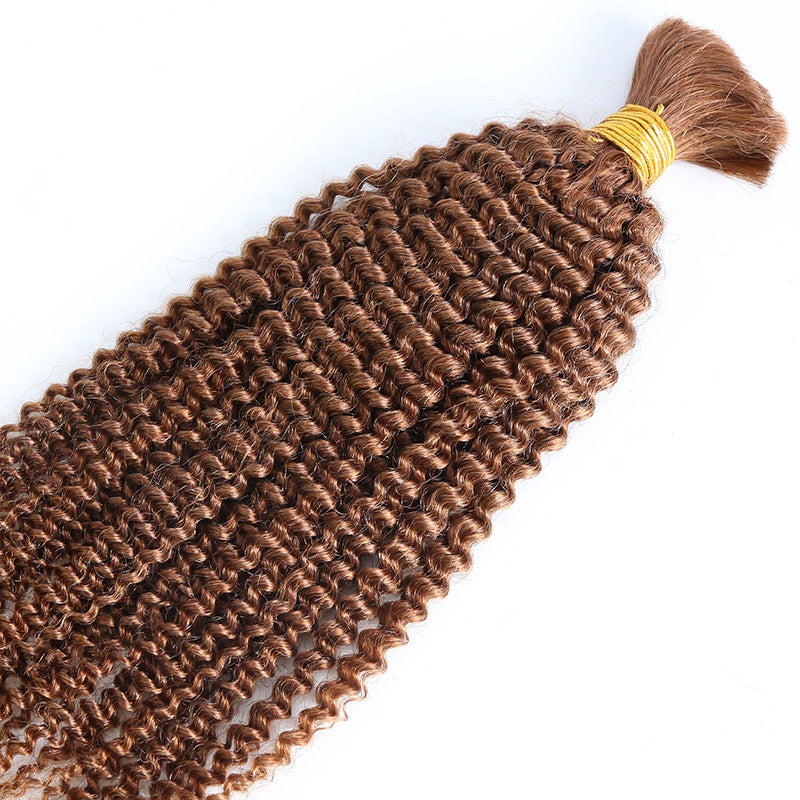 Bulk Human Hair For Braiding Afro Kinky Curly #27 & #30 Color