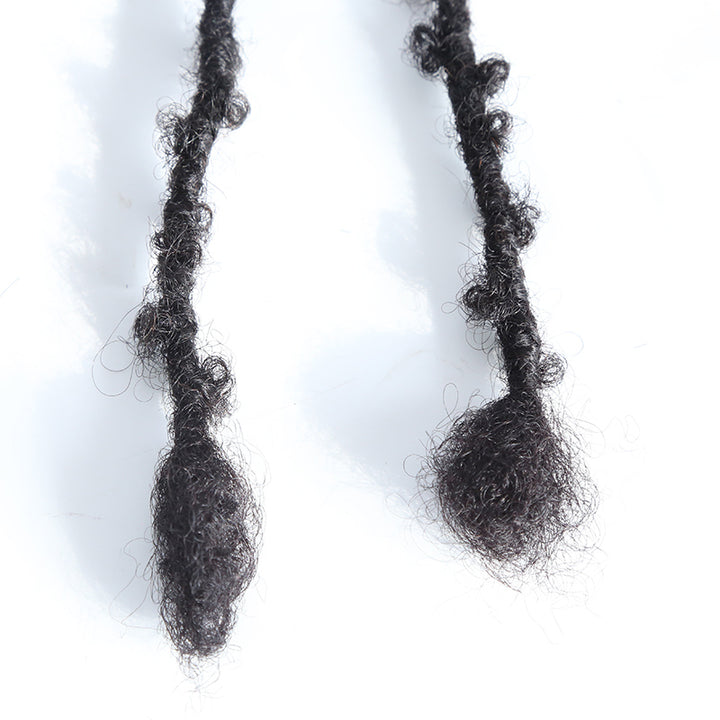 Butterfly Locs Crochet Human Hair 0.6 cm Natural Black( #1B )