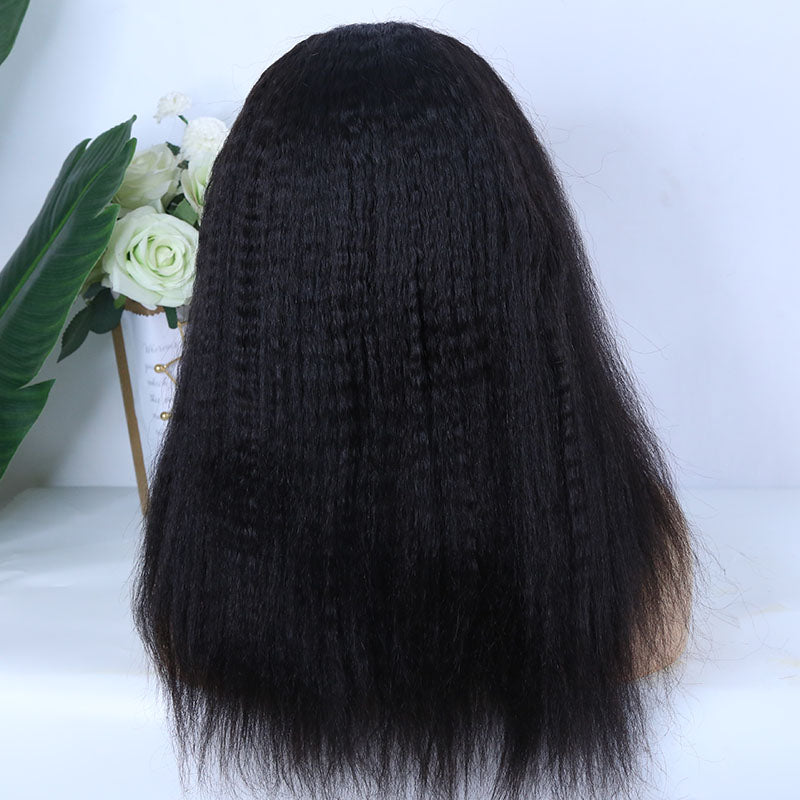 16 inches 150% density Kinky Straight Medium Cap Size for Sale