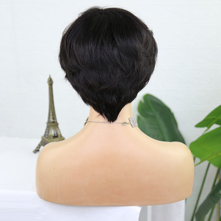 Glueless Pixie Cut Medical Elastic Cotton Inside Human Hair