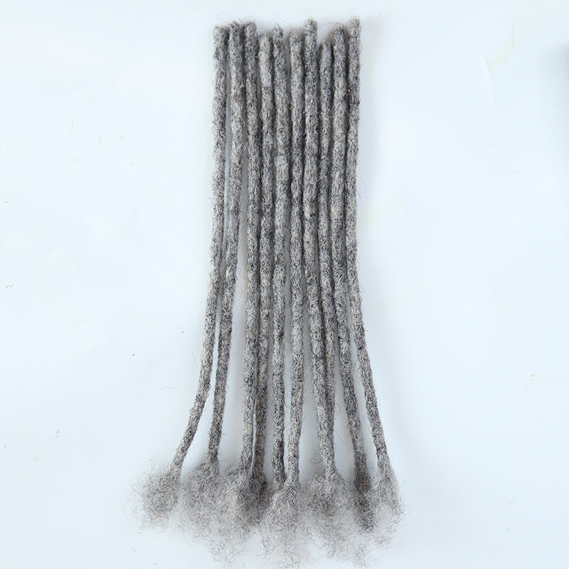 mixed gray human hair for braiding