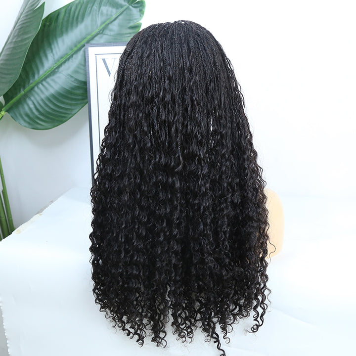 20“-24” Inches HD Full Lace Wig Human Hair Braided Wig With Baby Hair