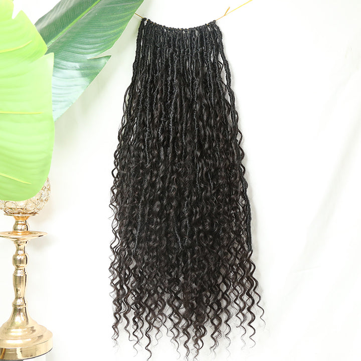 26 Inch Boho Faux Locs Crochet Hair With Loose Ends