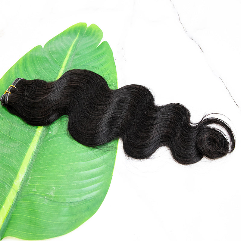 Ultra Thin Genius Weft Bundle Body Wave Human Hair Extensions