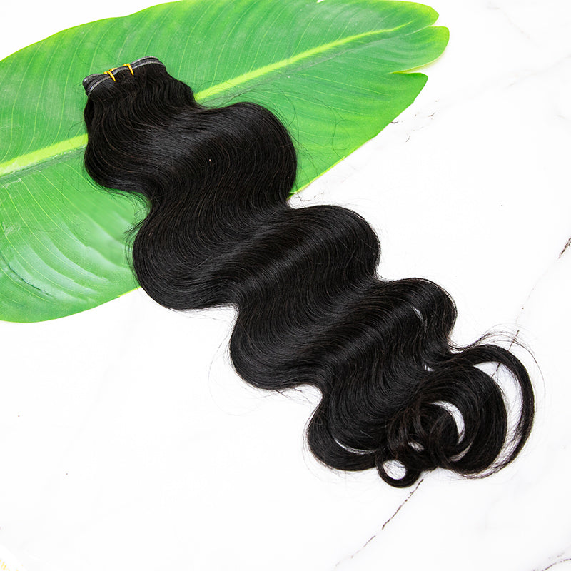 Ultra Thin Genius Weft Bundle Body Wave Human Hair Extensions