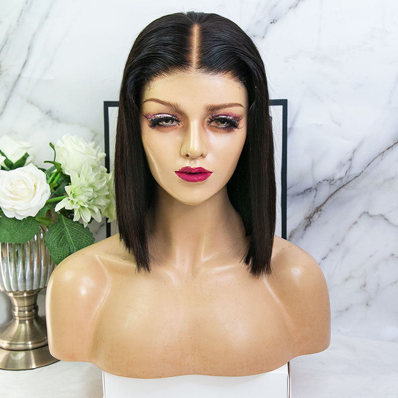 Pre-Cut Wear To Go BOB HD Clear Lace Wig Human Hair