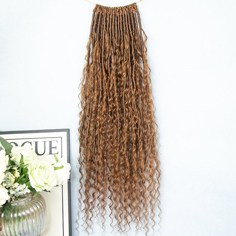 Boho Faux Locs Crochet Hair With Loose Ends  #30 Color