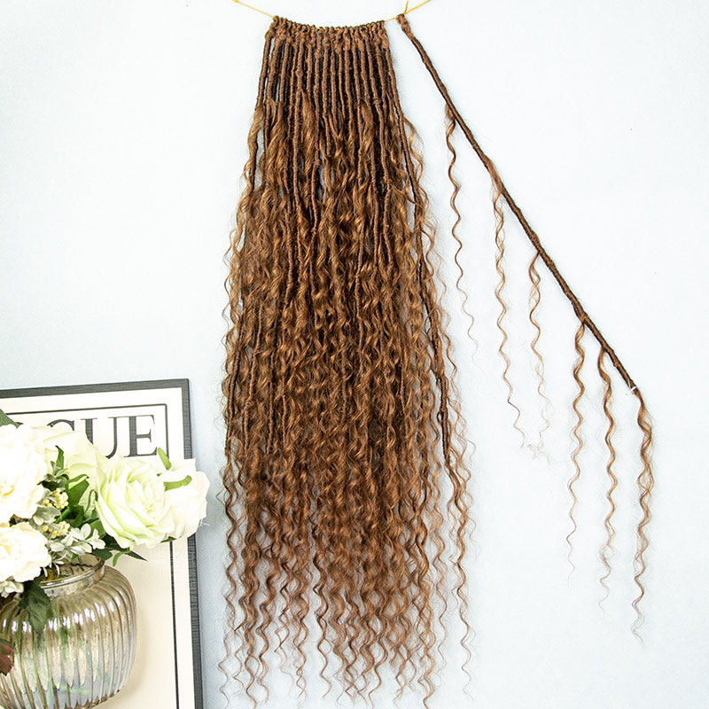 Boho Fauc Locs Crochet Hair With Loose Ends  #30 Color