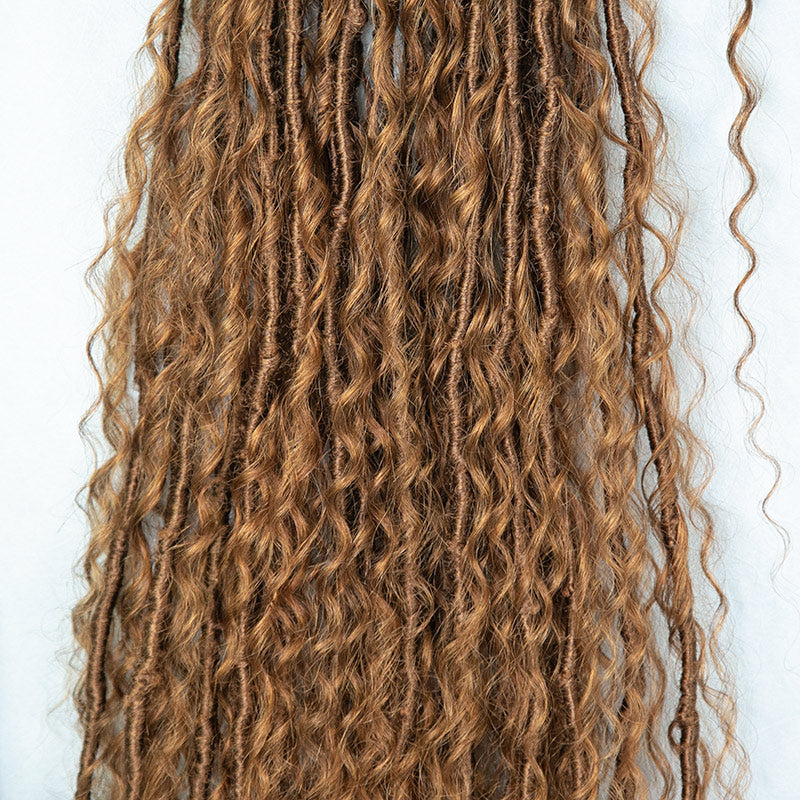 EAYON Boho Faux Locs Crochet Hair With Curly Ends  #30 Color